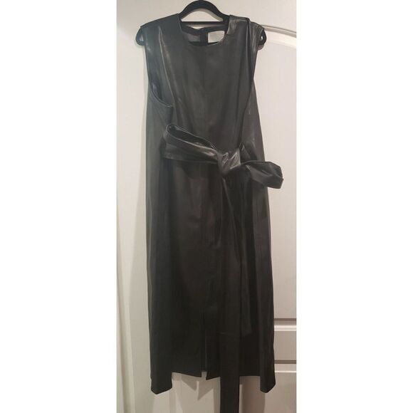 Modern Citizen Pilar Vegan Leather Tie Front Dress - Size 3X - Picture 7 of 9